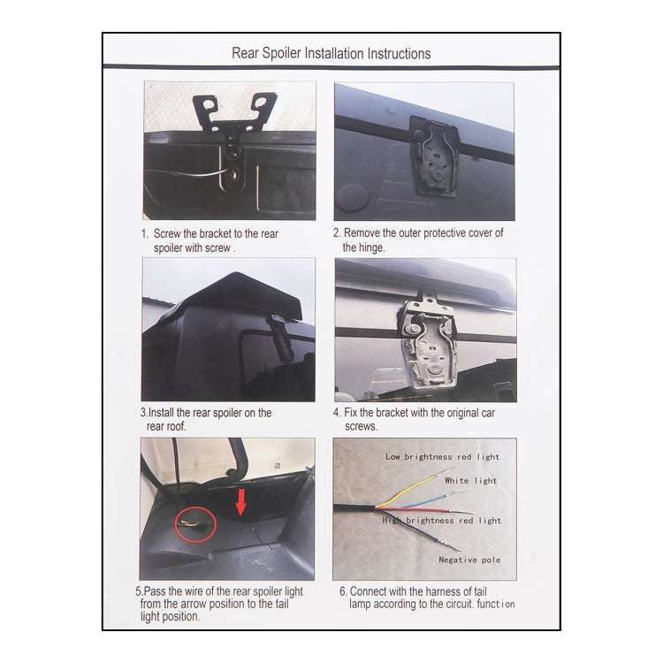 Car Modified Segmented Rear Wing Spoiler with Light for Jeep Wrangler JK 2007-2017, EU Version - Decorative Strip by PMC TechLife | Online Shopping South Africa | PMC TechLife | Buy Now Pay Later Mobicred