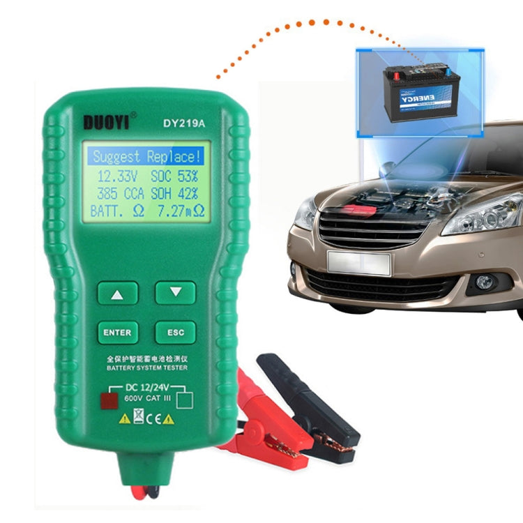 DUOYI DY219A Car 12V / 24V Digital Battery Analyzer Fault Diagnostic Device - Electronic Test by DUOYI | Online Shopping South Africa | PMC TechLife | Buy Now Pay Later Mobicred