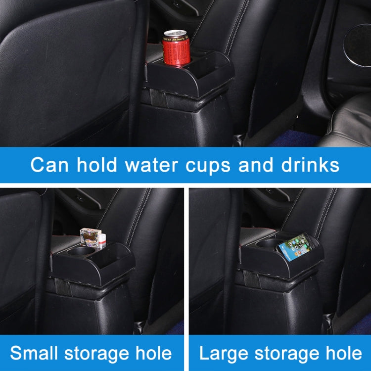 Car Multi-functional Dual USB Armrest Box Booster Pad, Carbon Fiber Leather Straight Type (Black) - Seat Accessories by PMC TechLife | Online Shopping South Africa | PMC TechLife | Buy Now Pay Later Mobicred