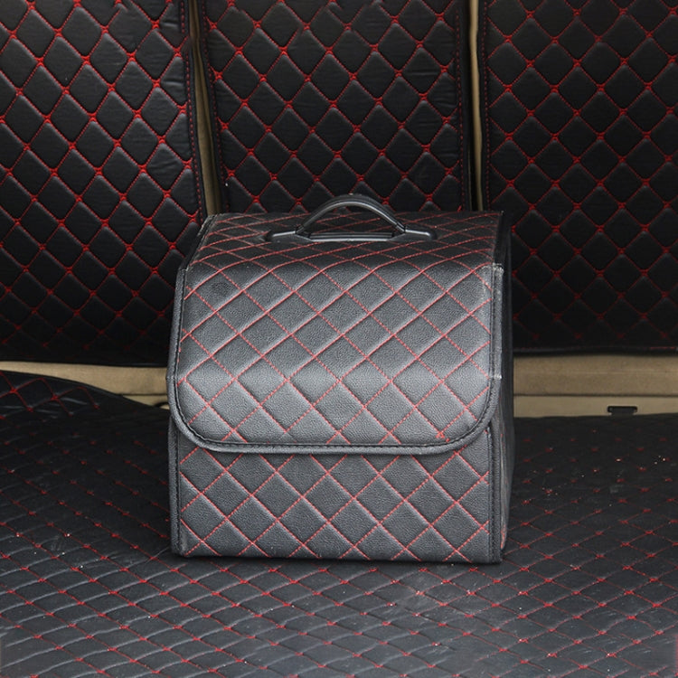 Car Trunk Foldable Storage Box, Checkered Small Size: 33 x 32 x 30cm(Black Red) - Stowing Tidying by PMC Jewellery | Online Shopping South Africa | PMC Jewellery | Buy Now Pay Later Mobicred