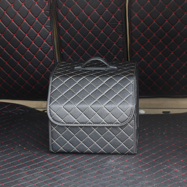 Car Trunk Foldable Storage Box, Checkered Small Size: 33 x 32 x 30cm(Beige) - Stowing Tidying by PMC Jewellery | Online Shopping South Africa | PMC Jewellery | Buy Now Pay Later Mobicred