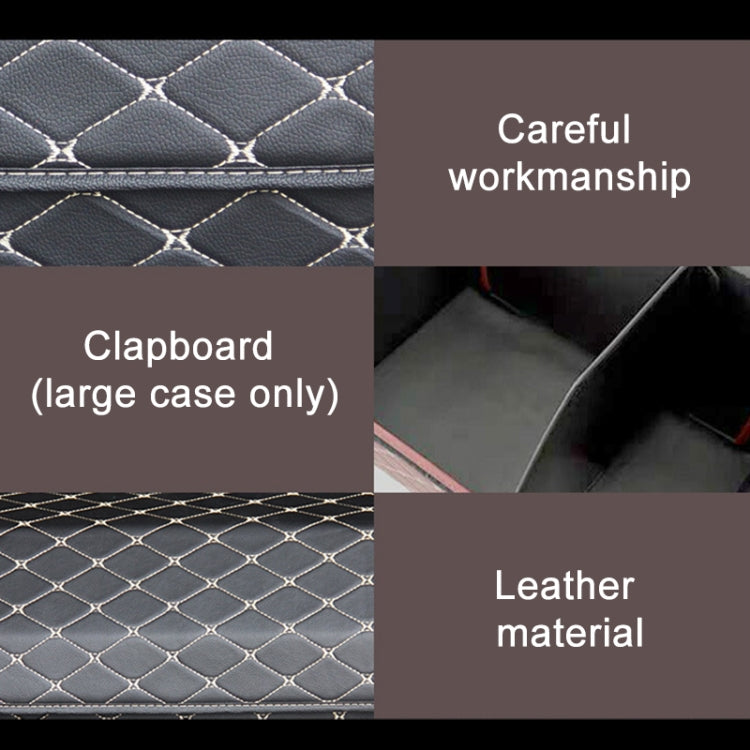 Car Trunk Foldable Storage Box, Rhombic Grid Small Size: 33 x 32 x 30cm (Wine Red) - Stowing Tidying by PMC Jewellery | Online Shopping South Africa | PMC Jewellery | Buy Now Pay Later Mobicred
