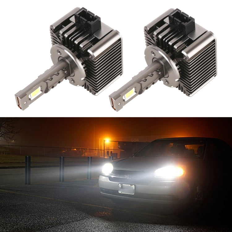 1 Pair D Series D1 Car HID Ballast to LED Headlight DC12V 35W 6000K 7000LM, 7040 Lamp Bead - LED Headlamps by PMC TechLife | Online Shopping South Africa | PMC TechLife | Buy Now Pay Later Mobicred