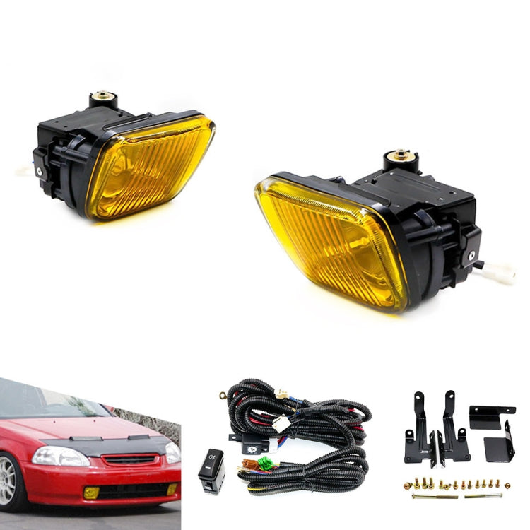 1 Pair Car Modified Front Fog Light for Honda Civic 1996-1998 (Yellow Light) - Fog / Driving Lights by PMC TechLife | Online Shopping South Africa | PMC TechLife | Buy Now Pay Later Mobicred