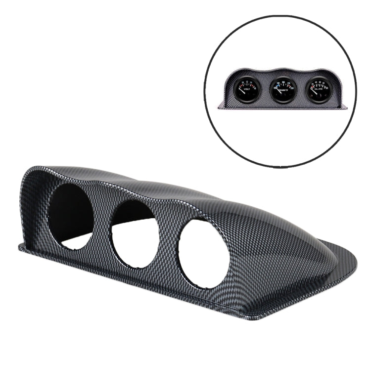 Car 52mm 3 Holes Dash Gauge Meter Pod Mount Holder, Carbon Fiber - Decoration Rings by PMC TechLife | Online Shopping South Africa | PMC TechLife | Buy Now Pay Later Mobicred