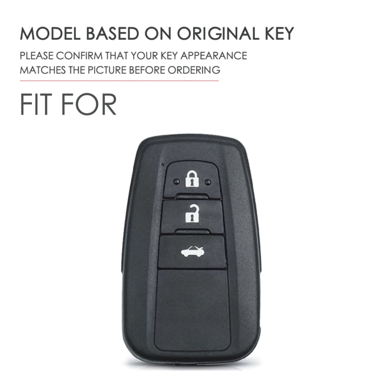 Hallmo Car Female Style Cowhide Leather Key Protective Cover for Toyota(Sky Blue) - Car Key Cases by Hallmo | Online Shopping South Africa | PMC TechLife | Buy Now Pay Later Mobicred