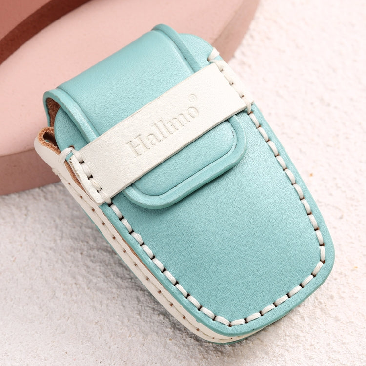 Hallmo Car Female Style Cowhide Leather Key Protective Cover for Toyota(Grass Green) - Car Key Cases by Hallmo | Online Shopping South Africa | PMC TechLife | Buy Now Pay Later Mobicred