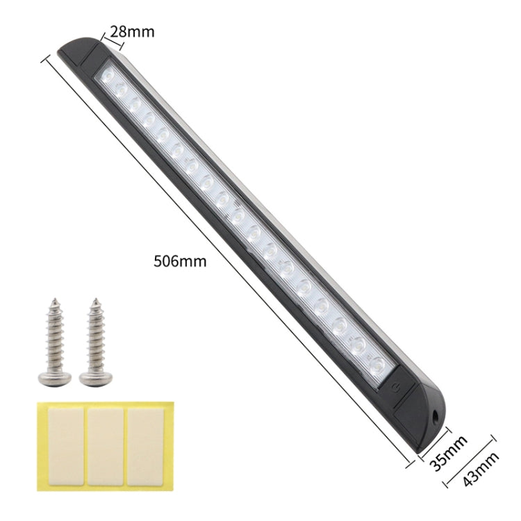 RV / Yacht Awning LED Strip Light DC12-28V with 18 LEDs Lamp Beads (Black) - Dome Lights by PMC TechLife | Online Shopping South Africa | PMC TechLife | Buy Now Pay Later Mobicred