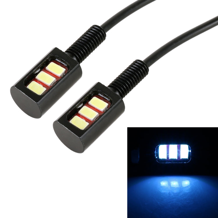 1 Pair DC12V 0.4W 3LEDs SMD-5630 Car / Motorcycle License Plate Light, Cable Length: 27cm (Ice Blue Light) - License Plate Lights by PMC TechLife | Online Shopping South Africa | PMC TechLife | Buy Now Pay Later Mobicred