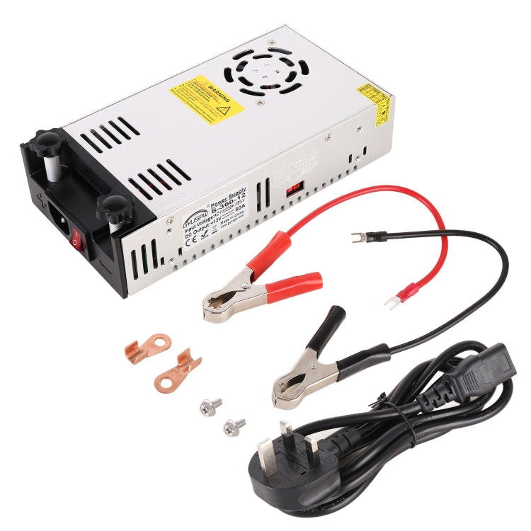 S-360-12 DC12V 360W 30A DIY Regulated DC Switching Power Supply Power Step-down Transformer with Clip, UK Plug - Step-down Transformer by PMC TechLife | Online Shopping South Africa | PMC TechLife | Buy Now Pay Later Mobicred