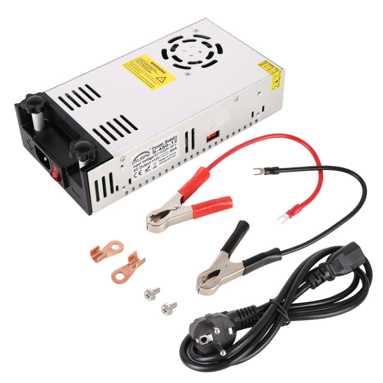 S-480-12 DC12V 480W 40A DIY Regulated DC Switching Power Supply Power Step-down Transformer with Clip, EU Plug - Step-down Transformer by PMC TechLife | Online Shopping South Africa | PMC TechLife | Buy Now Pay Later Mobicred