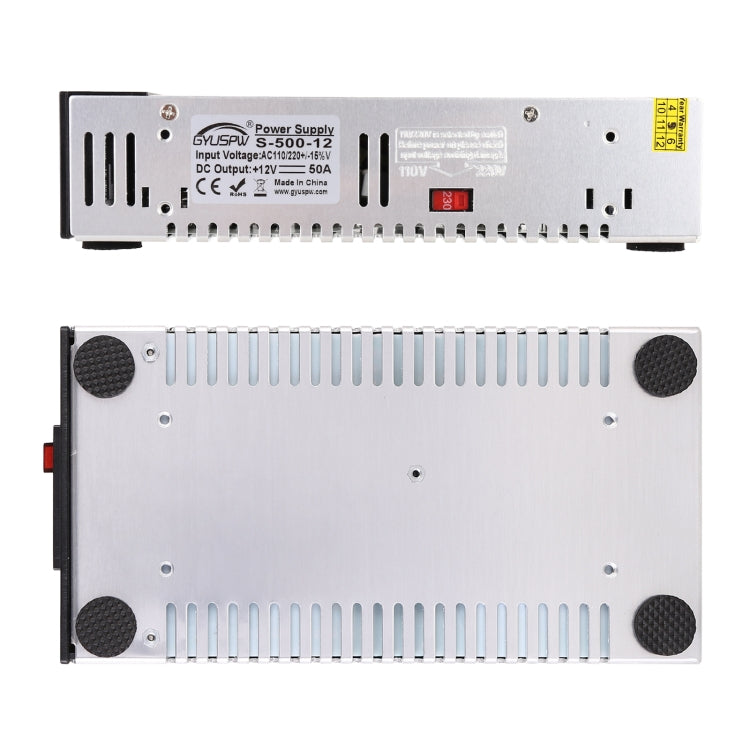 S-500-12 DC12V 500W 41.7A DIY Regulated DC Switching Power Supply Power Step-down Transformer with Clip, EU Plug - Step-down Transformer by PMC TechLife | Online Shopping South Africa | PMC TechLife | Buy Now Pay Later Mobicred