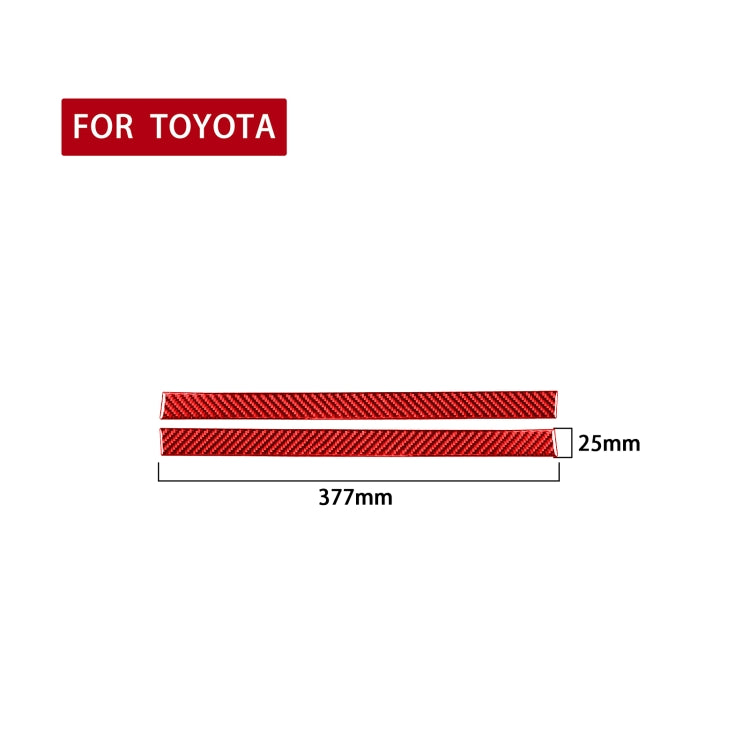 2 PCS / Set Carbon Fiber Car Rearview Mirror Anti Chafing Strip Decorative Sticker for Toyota Tundra 2014-2018,Left and Right Drive Universal(Red) - Convex Mirror & Accessories by PMC TechLife | Online Shopping South Africa | PMC TechLife | Buy Now Pay Later Mobicred