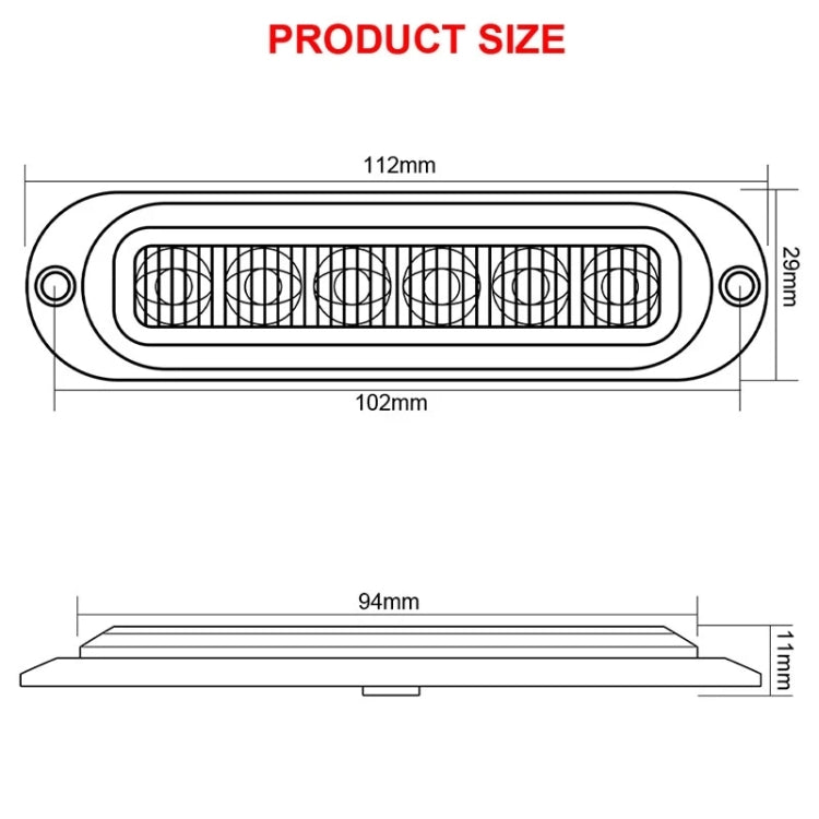 5 PCS MK-093 Car / Truck 6LEDs Side Marker Indicator Lights Bulb Lamp (Red Light) - Clearance Lights by PMC TechLife | Online Shopping South Africa | PMC TechLife | Buy Now Pay Later Mobicred