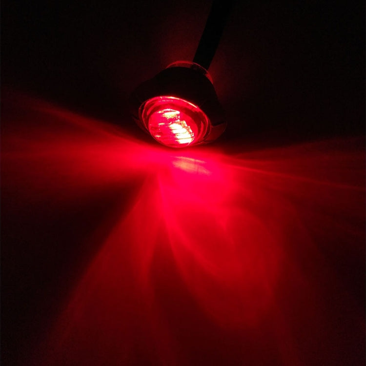 10 PCS MK-118 3/4 inch Metal Frame Car / Truck 3LEDs Side Marker Indicator Lights Bulb Lamp (Red Light) - Clearance Lights by PMC TechLife | Online Shopping South Africa | PMC TechLife | Buy Now Pay Later Mobicred