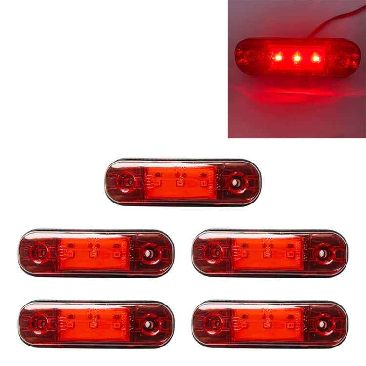 5 PCS MK-327 Car / Truck 3LEDs Side Marker Indicator Light Tail Light (Red Light) - Clearance Lights by PMC TechLife | Online Shopping South Africa | PMC TechLife | Buy Now Pay Later Mobicred