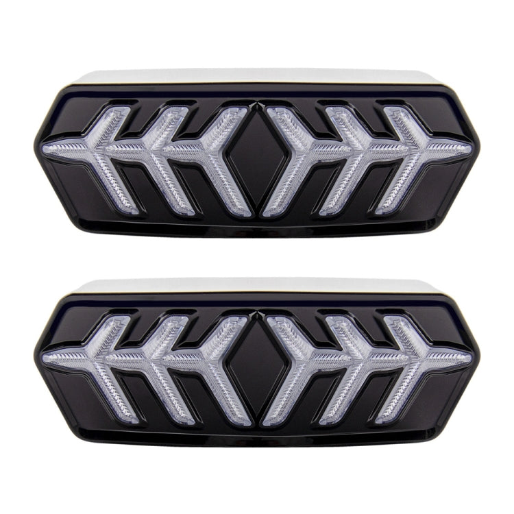 2 PCS KC670 Motorcycle Integrated Flashing Turn Signal Brake Tail Light for Honda MSX125 CBR650F CTX700(Transparent) - Signal Lights by PMC TechLife | Online Shopping South Africa | PMC TechLife | Buy Now Pay Later Mobicred