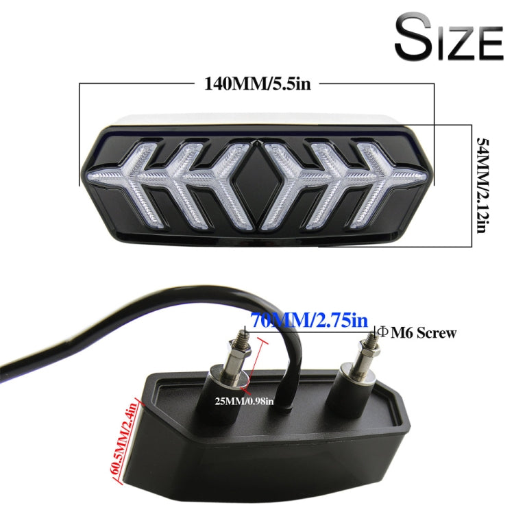 2 PCS KC670 Motorcycle Integrated Flashing Turn Signal Brake Tail Light for Honda MSX125 CBR650F CTX700(Transparent) - Signal Lights by PMC TechLife | Online Shopping South Africa | PMC TechLife | Buy Now Pay Later Mobicred
