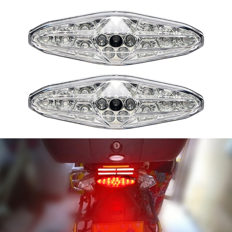 2 PCS KC-WD-NEW-3X Motorcycle LED Brake Light Running Lamp (Transparent) - Signal Lights by PMC TechLife | Online Shopping South Africa | PMC TechLife | Buy Now Pay Later Mobicred