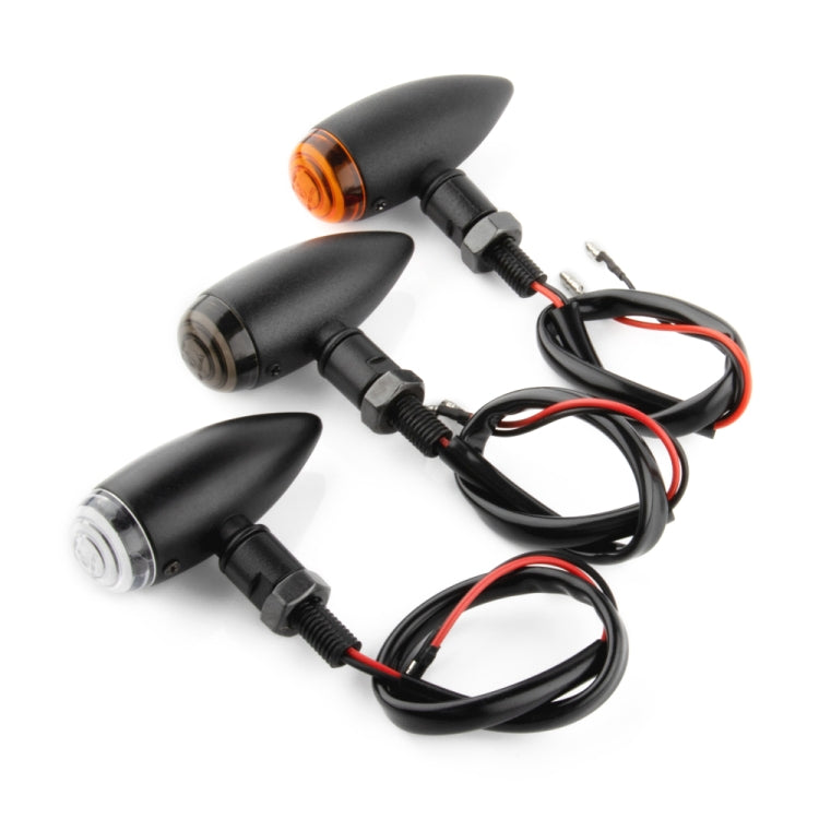2 PCS KC805 Motorcycle Retro Metal Turn Signal Light (Transparent) - Turn Signal by PMC TechLife | Online Shopping South Africa | PMC TechLife | Buy Now Pay Later Mobicred