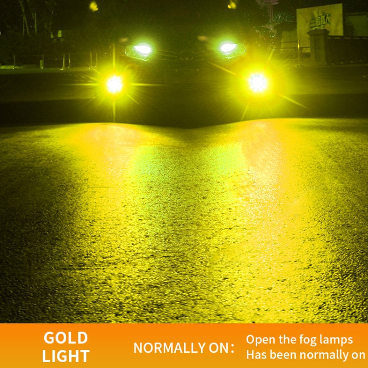 1 Pair 9006 27W / DC12V Car Aluminum Alloy LED Headlight (Gold Light) - LED Headlamps by PMC TechLife | Online Shopping South Africa | PMC TechLife | Buy Now Pay Later Mobicred