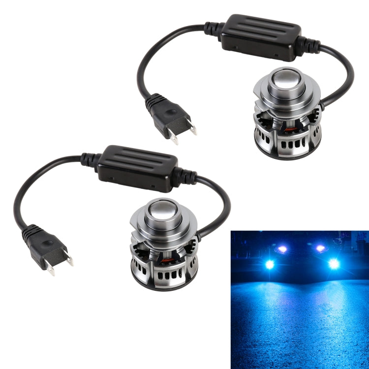 1 Pair H7 27W / DC12V Car Aluminum Alloy LED Headlight (Blue Light) - LED Headlamps by PMC TechLife | Online Shopping South Africa | PMC TechLife | Buy Now Pay Later Mobicred