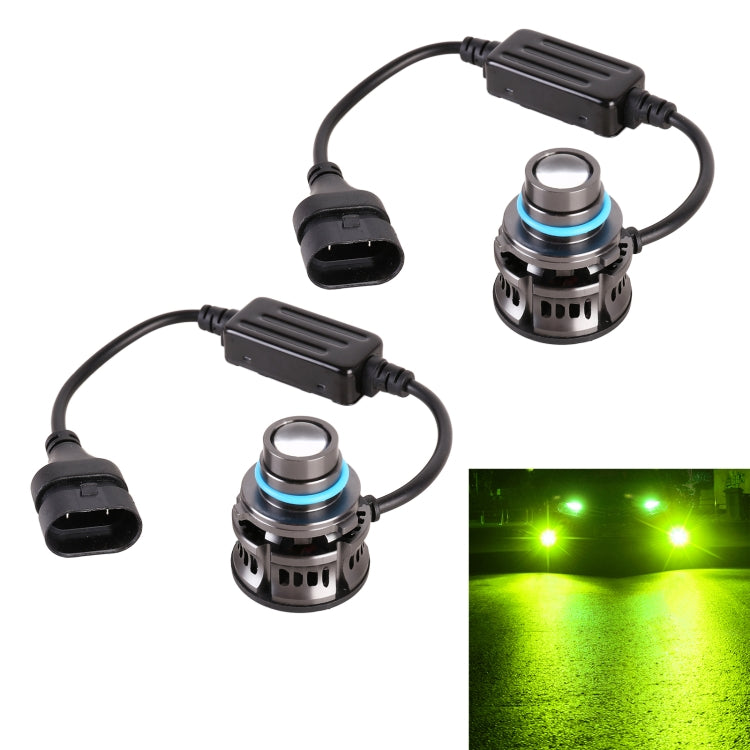 1 Pair 9005 27W / DC12V Car Aluminum Alloy Flashing LED Headlight (Lime Green) - free shipping - PMC TechLife - Order now!