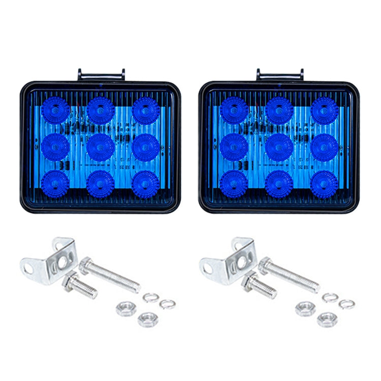 2 PCS ZS-7013 3 inch 9LEDs Strobe Waterproof Car / Truck Warning Light (Blue Light) - Warning Lights by PMC TechLife | Online Shopping South Africa | PMC TechLife | Buy Now Pay Later Mobicred