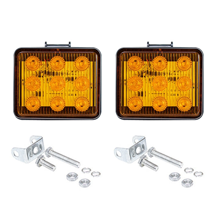 2 PCS ZS-7013 3 inch 9LEDs Strobe Waterproof Car / Truck Warning Light (Yellow Light) - Warning Lights by PMC TechLife | Online Shopping South Africa | PMC TechLife | Buy Now Pay Later Mobicred