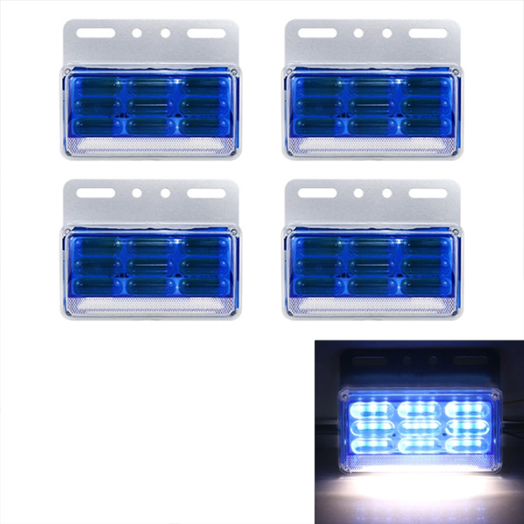 4 PCS ZS-9001 DC24V 9D Waterproof Car / Truck Side Marker Indicator Lights Bulb Lamp (Blue Light) - Clearance Lights by PMC TechLife | Online Shopping South Africa | PMC TechLife | Buy Now Pay Later Mobicred