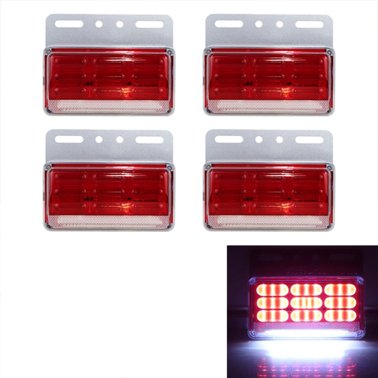 4 PCS ZS-9001 DC24V 9D Waterproof Car / Truck Side Marker Indicator Lights Bulb Lamp (Red Light) - Clearance Lights by PMC TechLife | Online Shopping South Africa | PMC TechLife | Buy Now Pay Later Mobicred