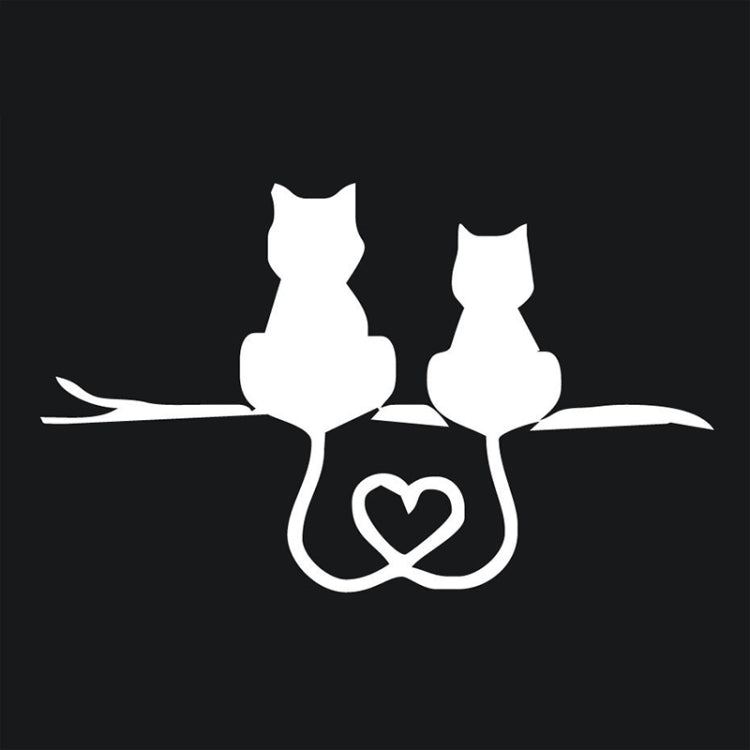 20 PCS Car Body Bumper Cat Vinyl Decal Window Sticker, Size: 17.8x10.8cm (White) - Decorative Sticker by PMC TechLife | Online Shopping South Africa | PMC TechLife | Buy Now Pay Later Mobicred