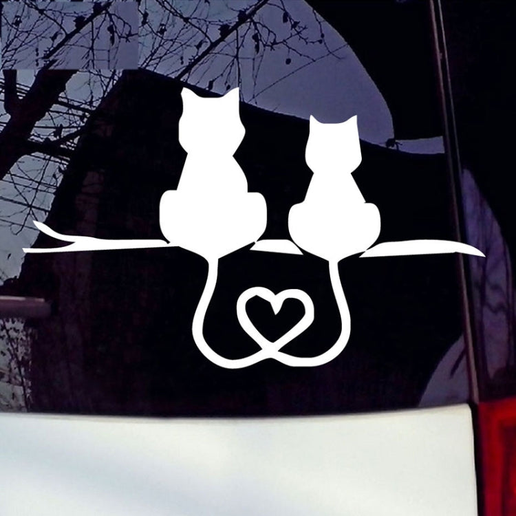 20 PCS Car Body Bumper Cat Vinyl Decal Window Sticker, Size: 17.8x10.8cm (White) - Decorative Sticker by PMC TechLife | Online Shopping South Africa | PMC TechLife | Buy Now Pay Later Mobicred