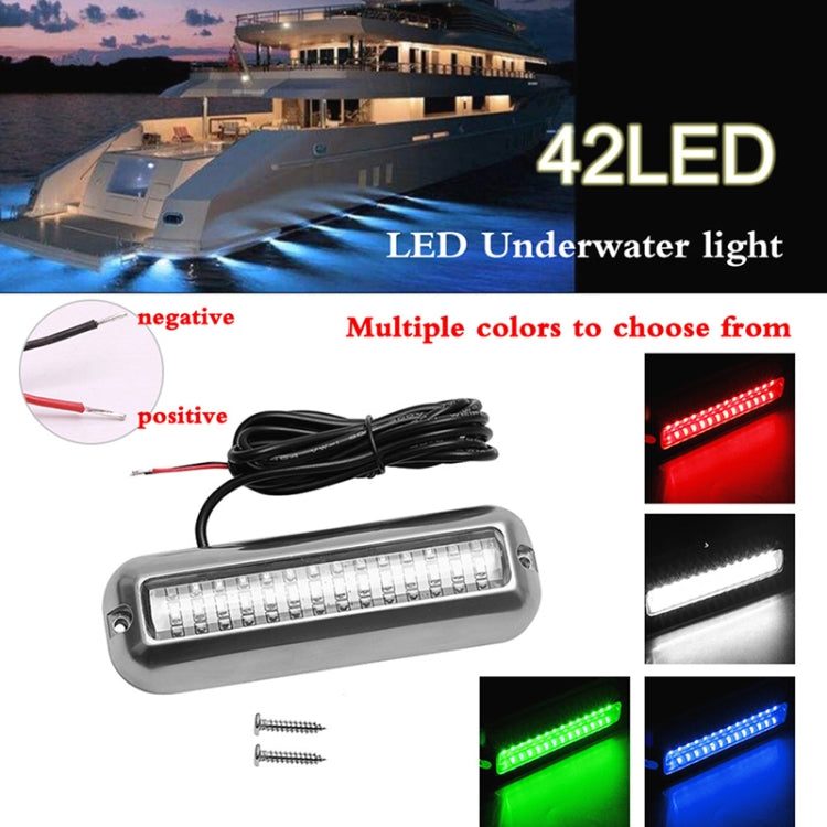 MK-042 Ship / Yacht 10-30V 42LEDs Waterproof Stainless Steel Underwater Light (Green Light) - Marine Accessories & Parts by PMC TechLife | Online Shopping South Africa | PMC TechLife | Buy Now Pay Later Mobicred