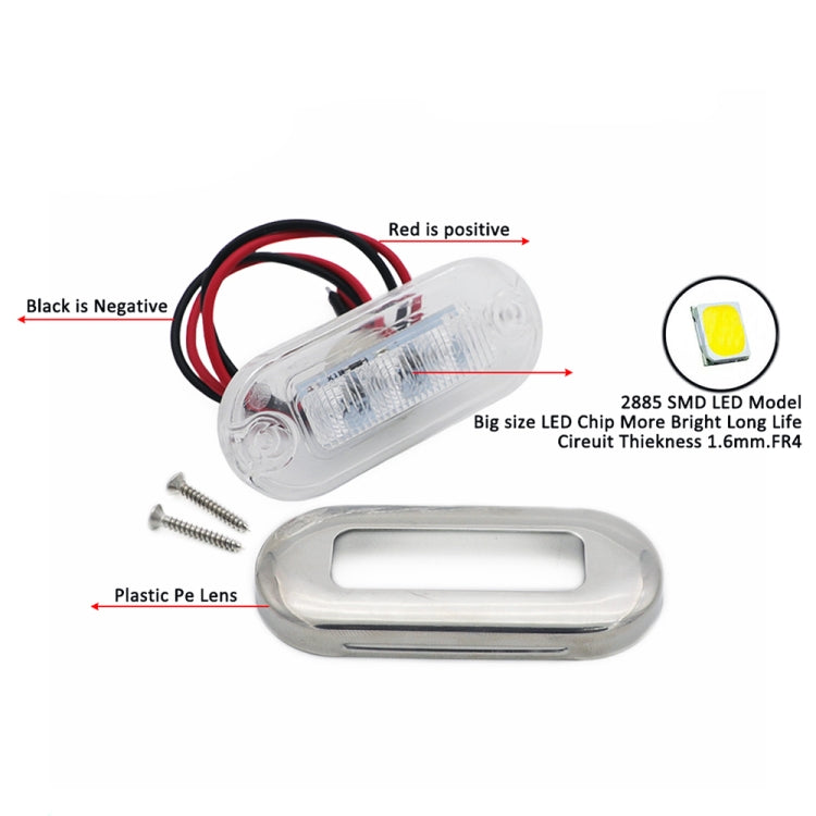 MK-056 Ship / Yacht 3 inch 12V LED Waterproof Stainless Steel Underwater Light (Blue Light) - Marine Accessories & Parts by PMC TechLife | Online Shopping South Africa | PMC TechLife