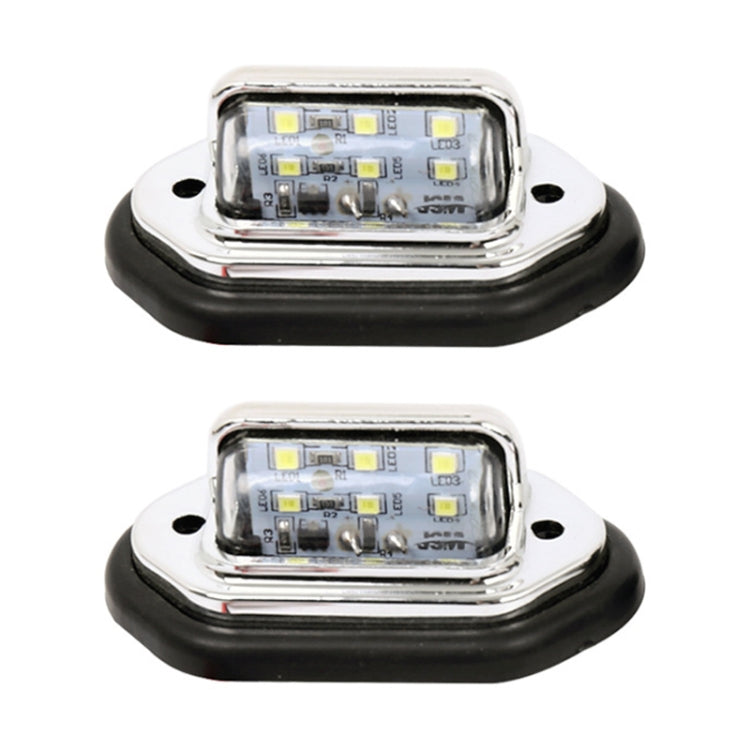 2 PCS MK-257 Car Van Bus Trailer LED Taillight Side Light 12-30V 6LEDs License Plate Light (Silver) - Arrow Turn Lights by PMC TechLife | Online Shopping South Africa | PMC TechLife | Buy Now Pay Later Mobicred