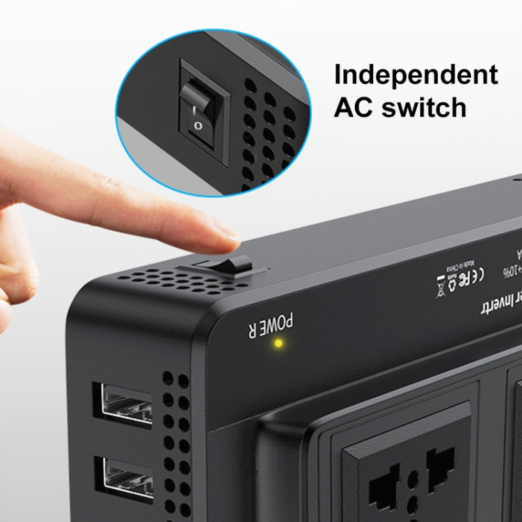 DC12V 200W AC110V Car Smart Multi-functional Digital Display Inverter, US Plug -  by PMC TechLife | Online Shopping South Africa | PMC TechLife | Buy Now Pay Later Mobicred