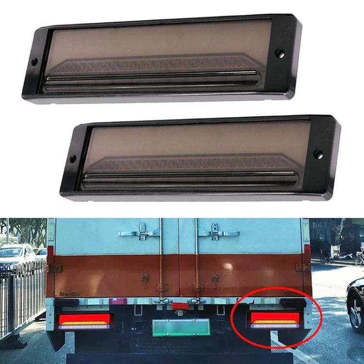 2 PCS Heavy-duty Truck Trailer 147LED Light Guide Three-color Brake Light (Transparent Black) - Brake Lights by PMC TechLife | Online Shopping South Africa | PMC TechLife | Buy Now Pay Later Mobicred