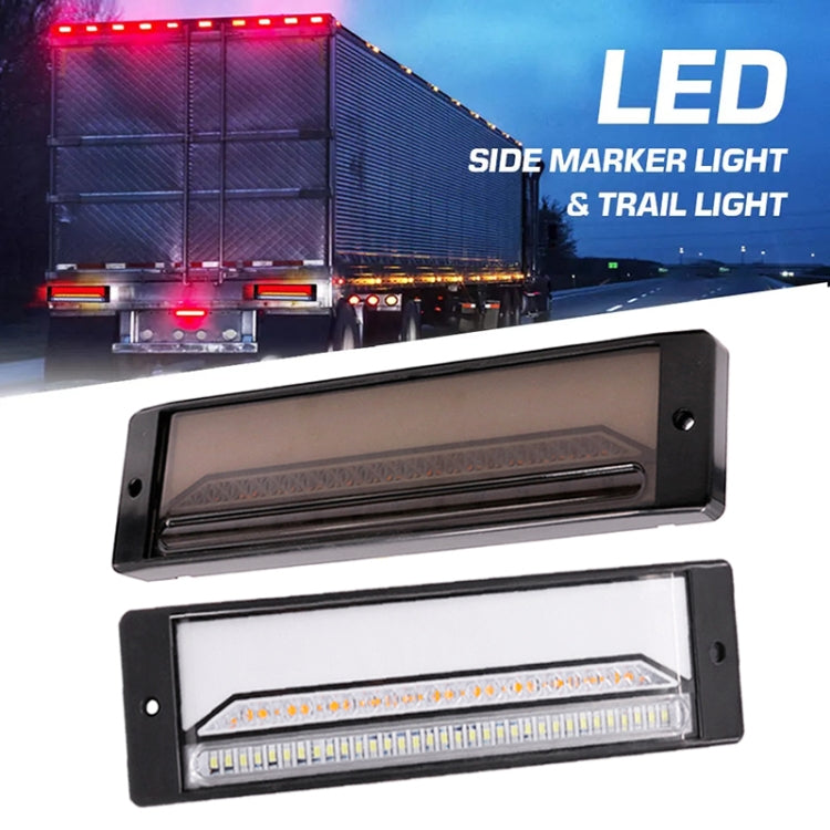 2 PCS Heavy-duty Truck Trailer 147LED Light Guide Three-color Brake Light (Transparent) - Brake Lights by PMC TechLife | Online Shopping South Africa | PMC TechLife | Buy Now Pay Later Mobicred