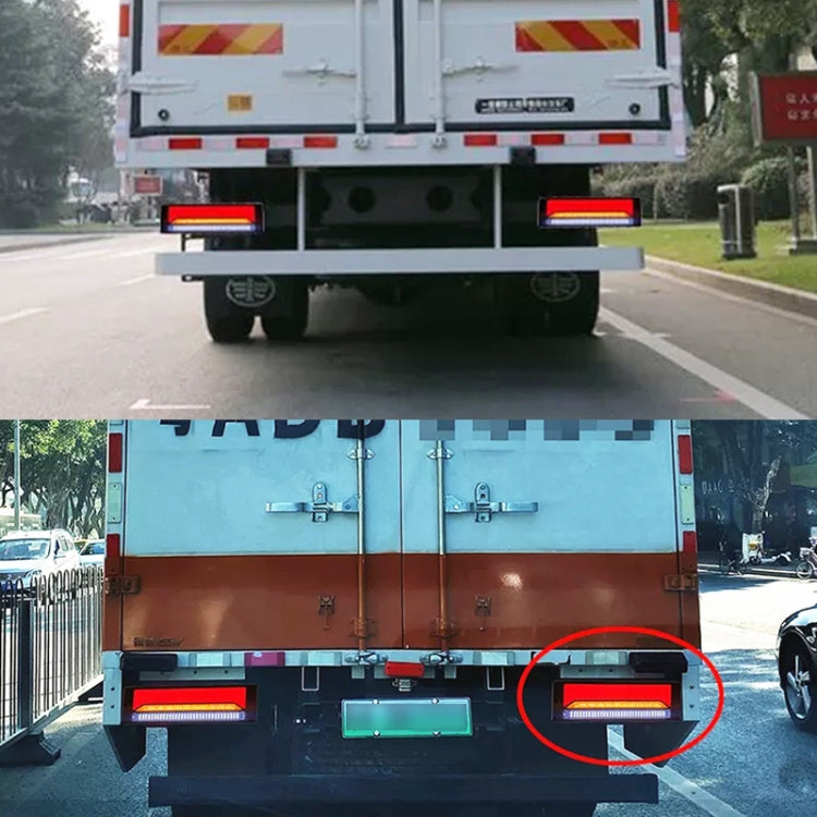 2 PCS Heavy-duty Truck Trailer 147LED Light Guide Three-color Brake Light (Transparent) - Brake Lights by PMC TechLife | Online Shopping South Africa | PMC TechLife | Buy Now Pay Later Mobicred