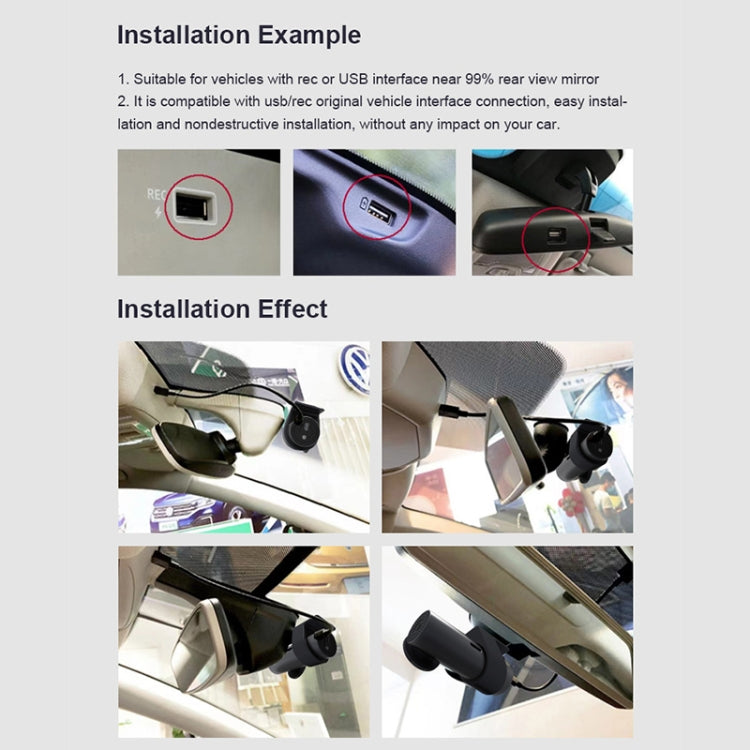 Car WiFi Dual Camera Hidden 360 Degree Rotation Car Driving Recorder - Car DVRs by PMC TechLife | Online Shopping South Africa | PMC TechLife | Buy Now Pay Later Mobicred