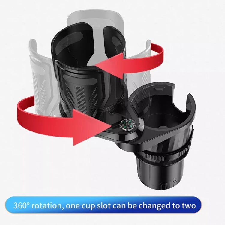 SB-3088 Car Multifunctional Retractable Rotating Water Cup Holder with Compass - Car Drink Holders by PMC TechLife | Online Shopping South Africa | PMC TechLife | Buy Now Pay Later Mobicred