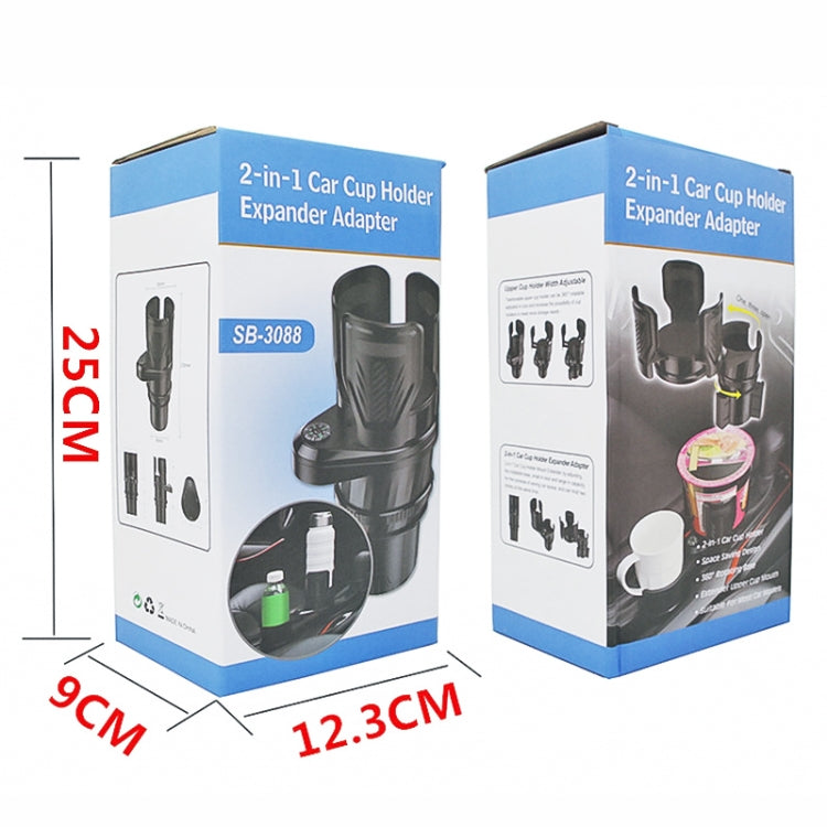 SB-3088 Car Multifunctional Retractable Rotating Water Cup Holder with Compass - Car Drink Holders by PMC TechLife | Online Shopping South Africa | PMC TechLife | Buy Now Pay Later Mobicred