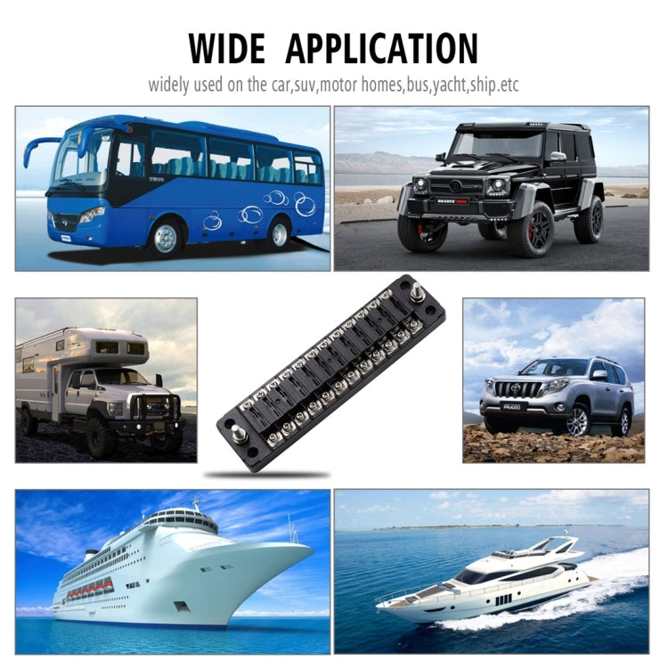 CS-979A2 FB1904 1 In 1 Out 12 Ways No Distinction Positive Negative Fuse Box without Fuse for Auto Car Truck Boat - Fuse by PMC TechLife | Online Shopping South Africa | PMC TechLife | Buy Now Pay Later Mobicred