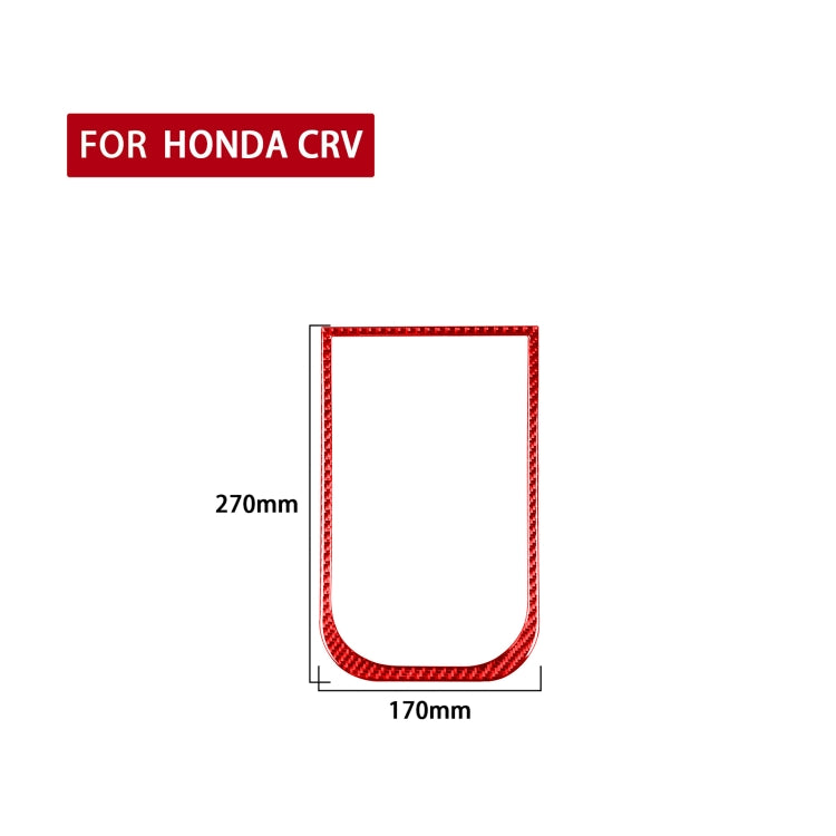 For Honda CRV 2007-2011 Carbon Fiber Car Handheld Box Panel Frame Decorative Sticker,Left and Right Drive Universal (Red) - Car Interior Mouldings by PMC TechLife | Online Shopping South Africa | PMC TechLife | Buy Now Pay Later Mobicred