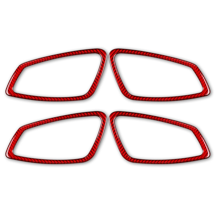 4 PCS Set for BMW 3 Series E90 Carbon Fiber Car Door Handle Decorative Sticker,Left and Right Drive(Red) - free shipping - PMC TechLife - Order now!
