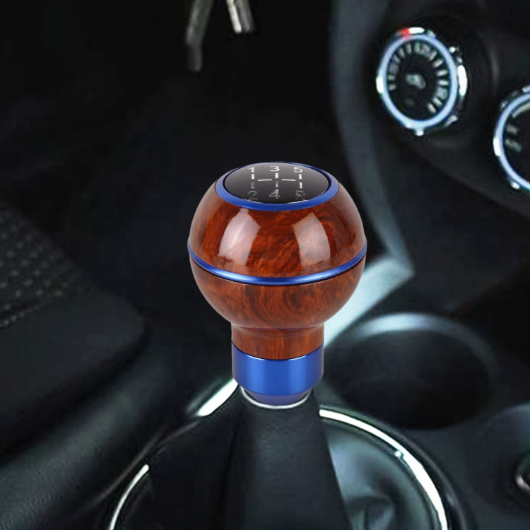 Universal Car Wood Texture Metal Gear Shift Knob (Blue) - Shift Knob by PMC TechLife | Online Shopping South Africa | PMC TechLife | Buy Now Pay Later Mobicred