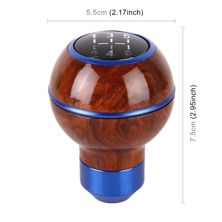 Universal Car Wood Texture Metal Gear Shift Knob (Blue) - Shift Knob by PMC TechLife | Online Shopping South Africa | PMC TechLife | Buy Now Pay Later Mobicred