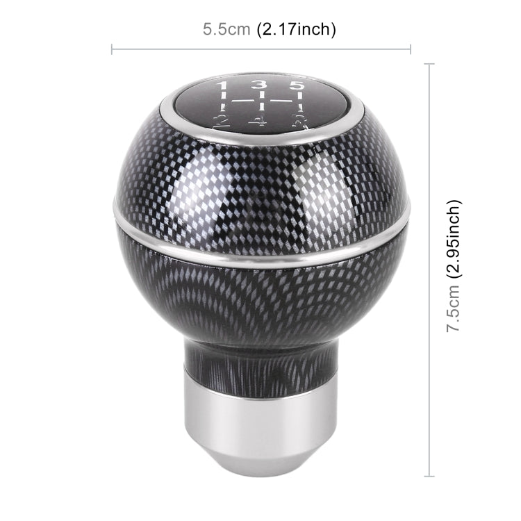 Universal Car Carbon Fiber Texture Metal Gear Shift Knob (Silver) - Shift Knob by PMC TechLife | Online Shopping South Africa | PMC TechLife | Buy Now Pay Later Mobicred