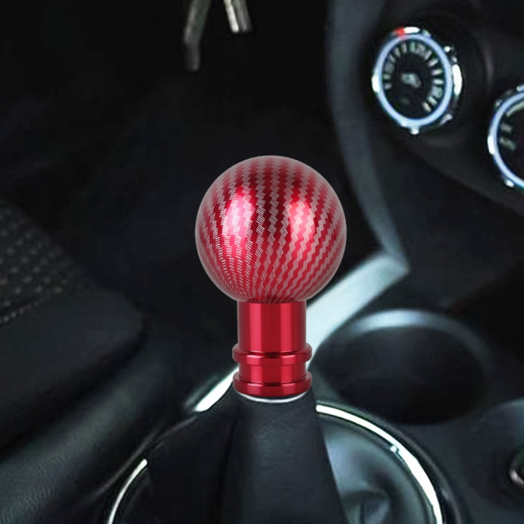 Universal Car Carbon Fiber Texture Metal Gear Shift Knob (Red) - Shift Knob by PMC TechLife | Online Shopping South Africa | PMC TechLife | Buy Now Pay Later Mobicred